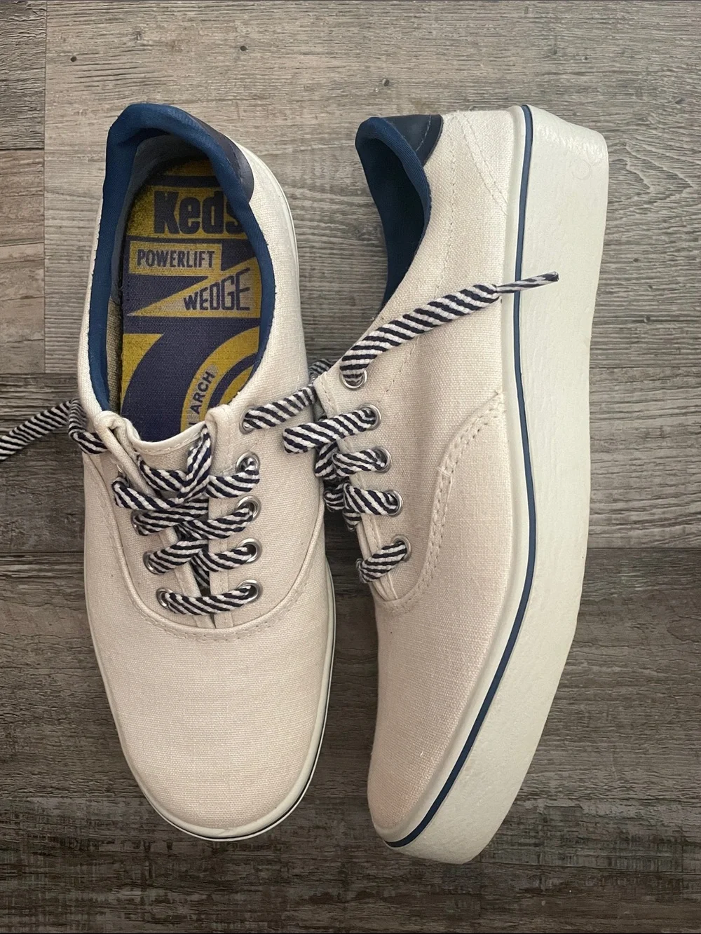 Keds vintage 60’s-70’s unisex Powerlift Wedge Cushion Arch Canvas Shoes